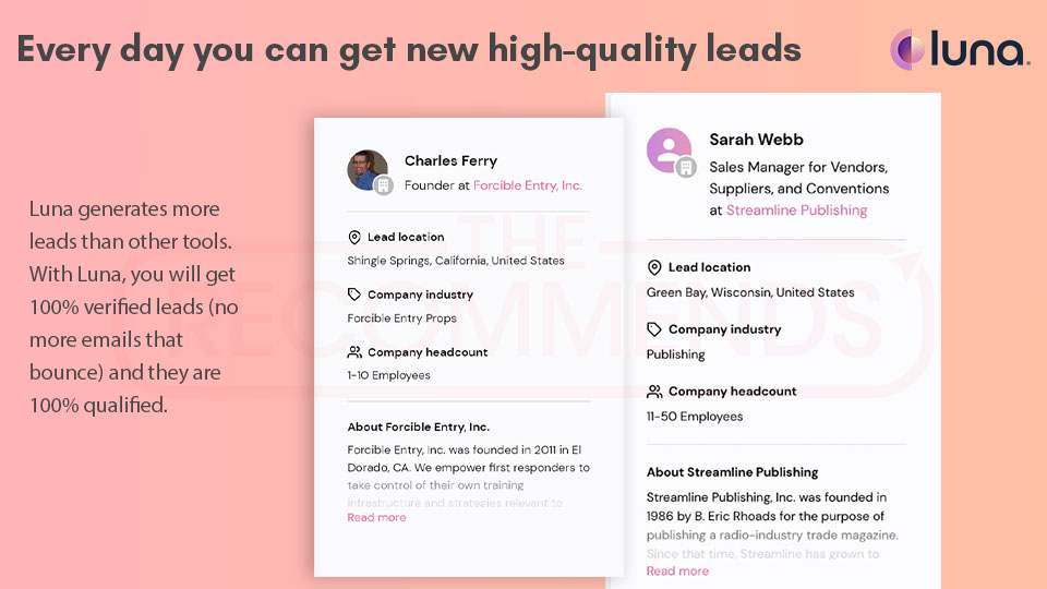 Every day you can get new high quality leads