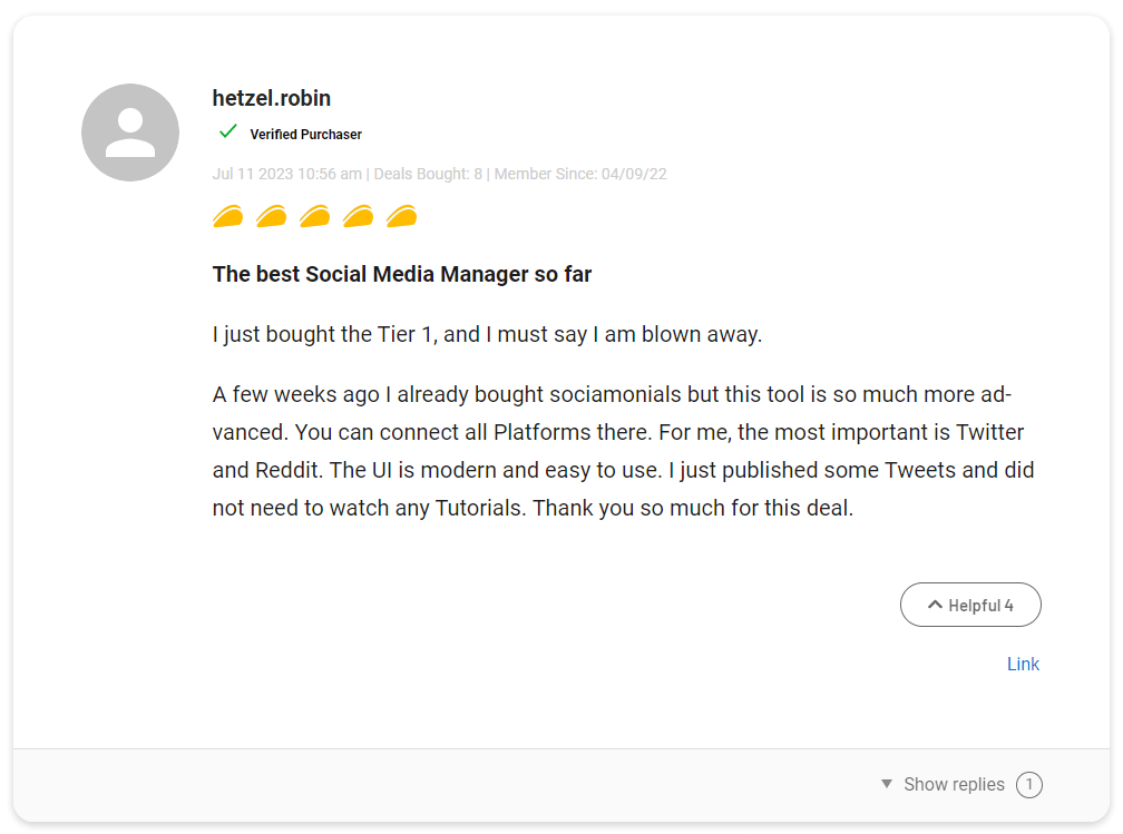 Vista Social reviews