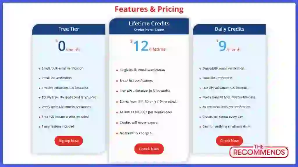Reoon Email Verifier Review, Pros & Cons, Lifetime Deal $79 3 Reoon Email Verifier Regular Pricing