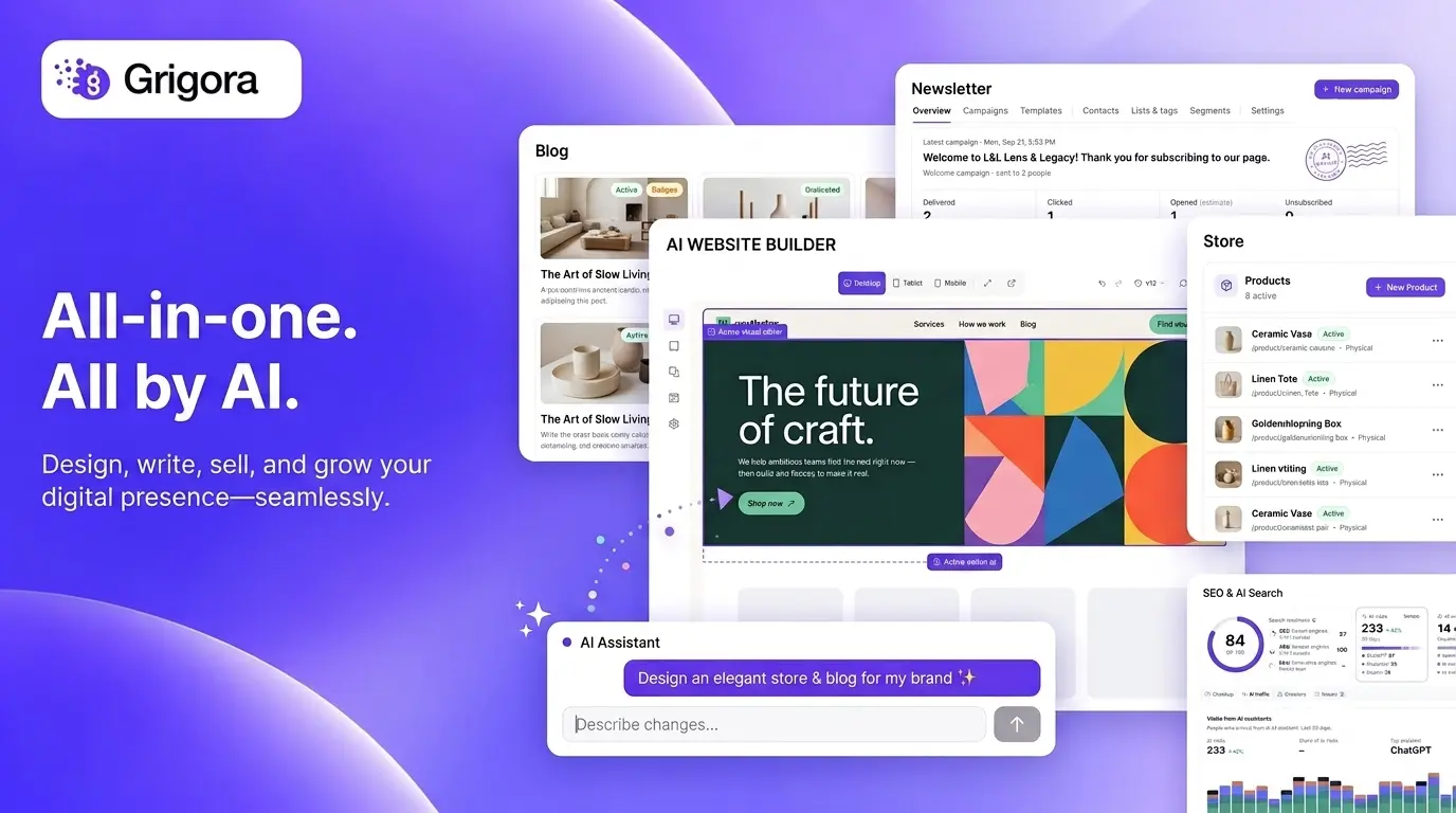 Grigora Lifetime Deal - Build a Website, Blog, and Store in One Place 1 Grigora review