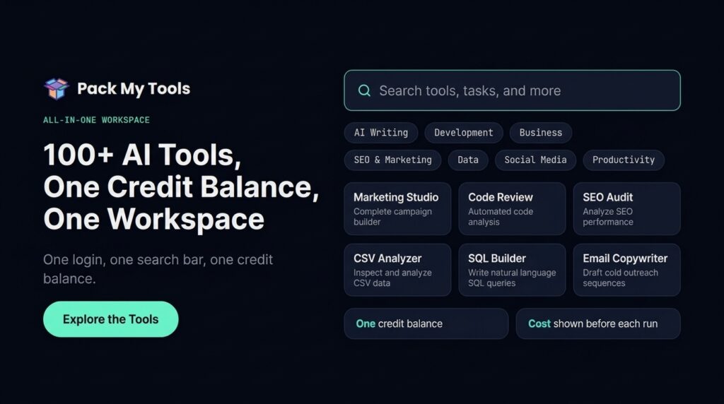 Pack My Tools Lifetime Deal - 100+ AI Tools in One Workspace 1 Pack My Tools review
