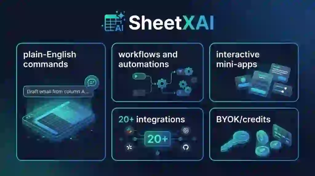 SheetXAI Lifetime Deal - Automate Spreadsheets With Plain English 2 SheetXAI features
