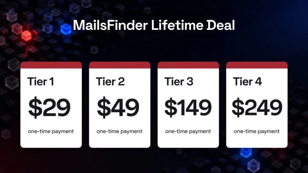 MailsFinder Lifetime Deal - Find and Verify Emails From One Credit Balance 3 MailsFinder lifetime deal