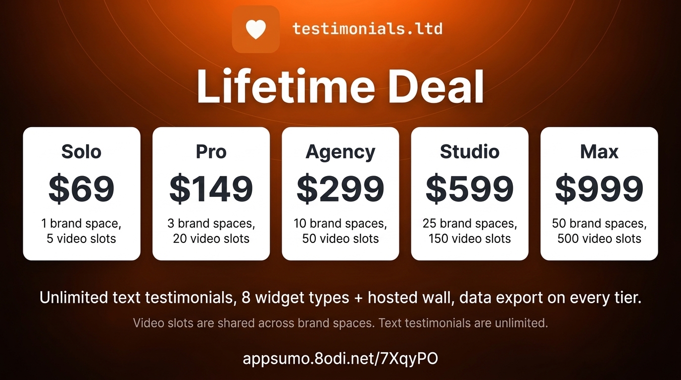 testimonials.ltd Lifetime Deal - Collect and Embed Testimonials With One Payment 3 testimonials.ltd lifetime deal